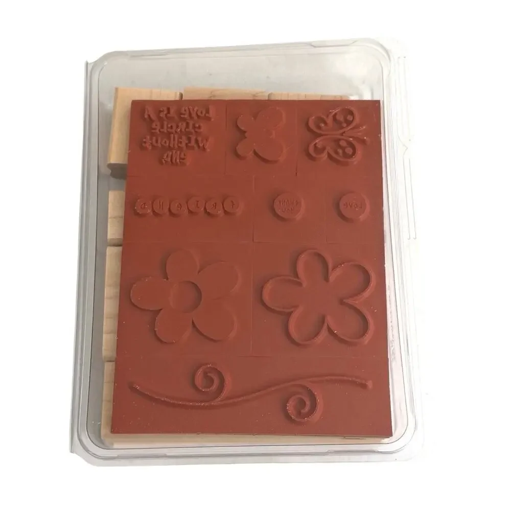 New in box Stampin’ Up set of 9 rubber stamps 